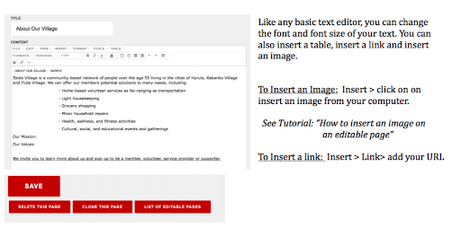 How to edit an editable page? – HELPFUL VILLAGE
