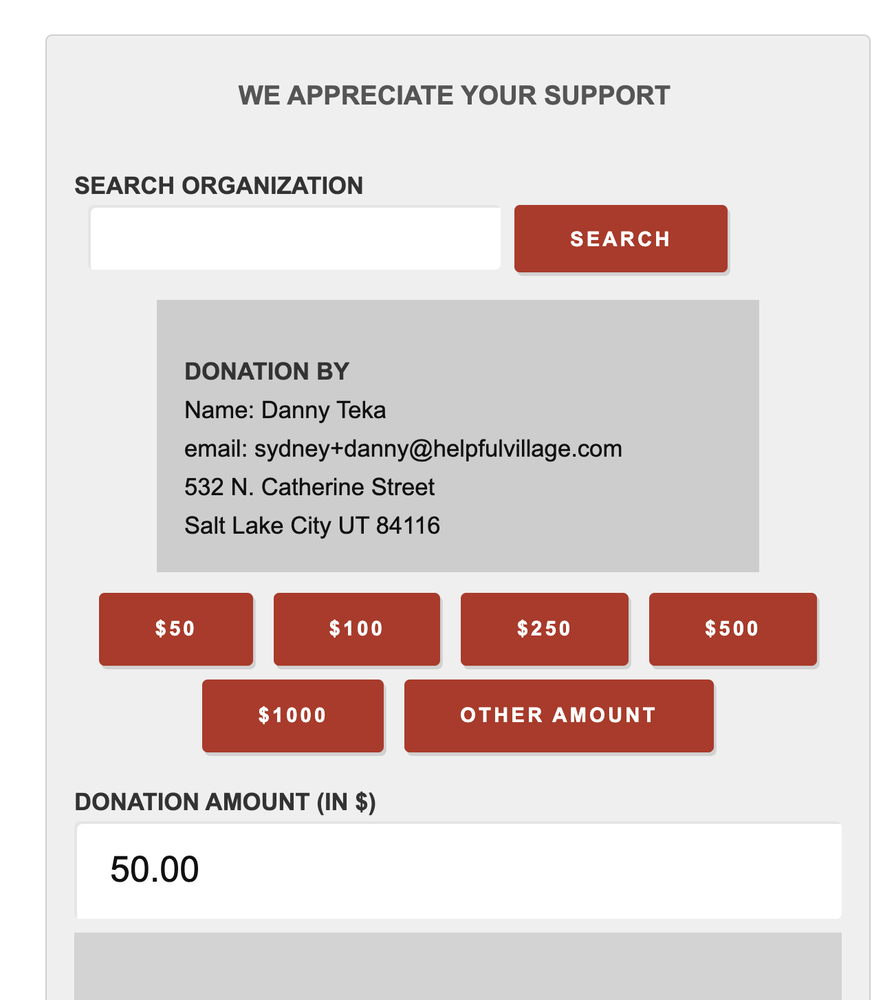 How to add a donation ? HELPFUL VILLAGE